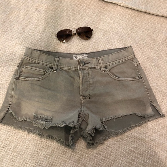 Free People Pants - Free People Cut Off Denim Jean Shorts Distressed